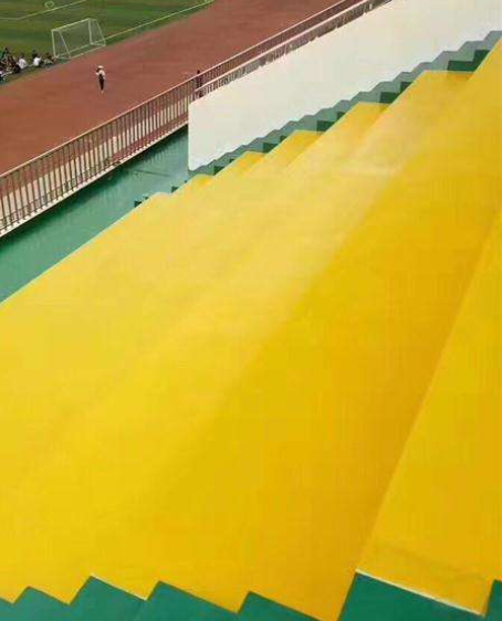 庆城球场台阶翻新修补改造